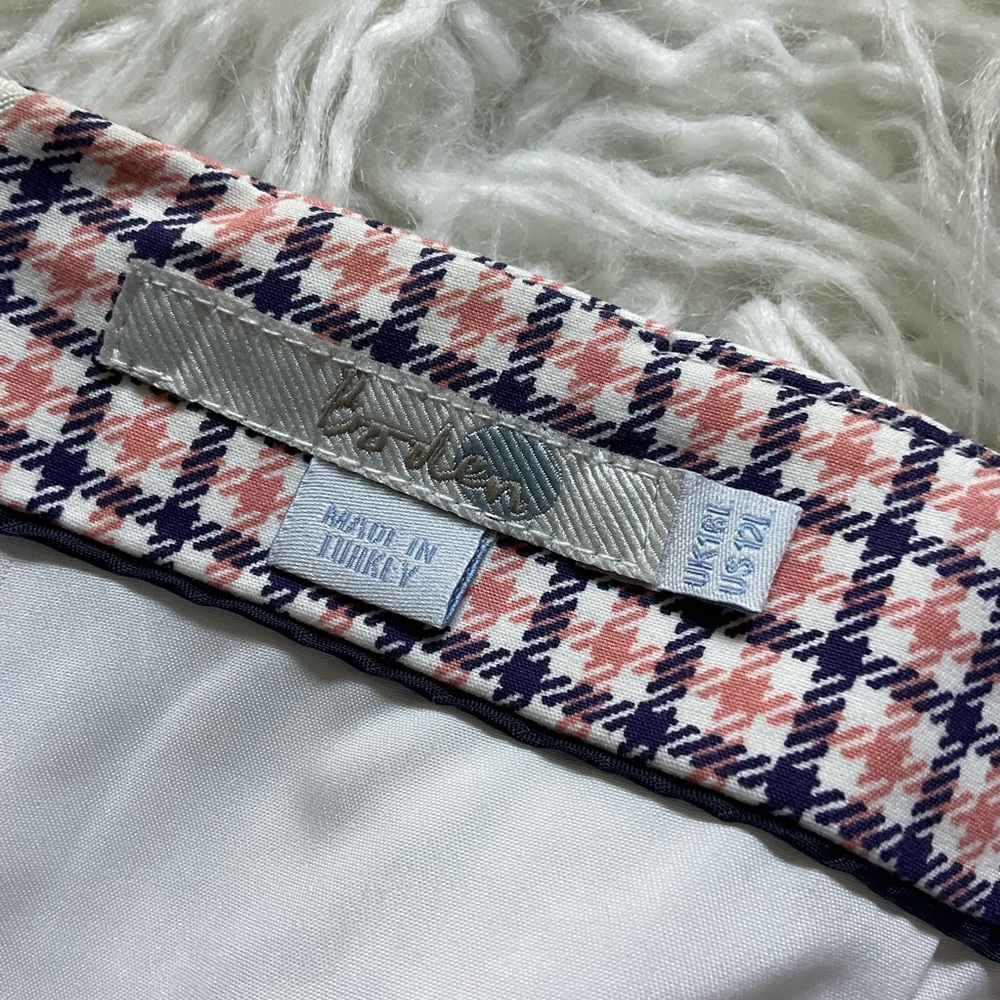 BODEN Pencil Straight Skirt Blue Pink 12L - Picture 2 of 4